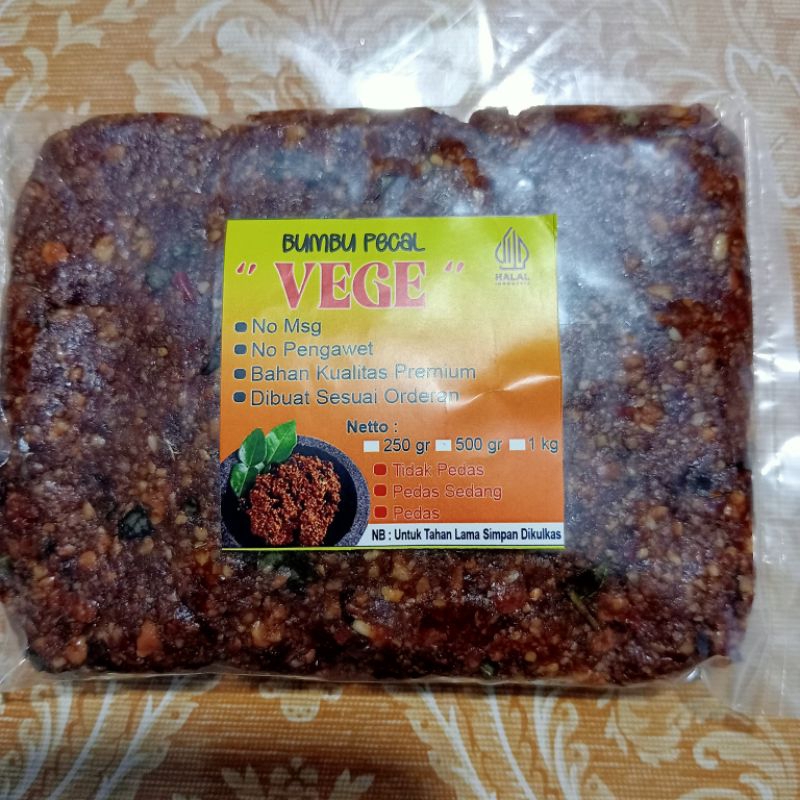 

bumbu pecal vege (cocok untuk yang vegetarian &non vege)