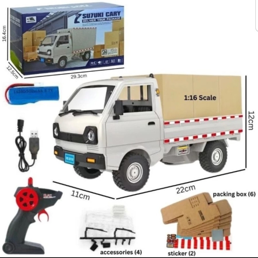Mainan RC Cars Mobil Bak Pickup - RC Suzuki Carry Pickup