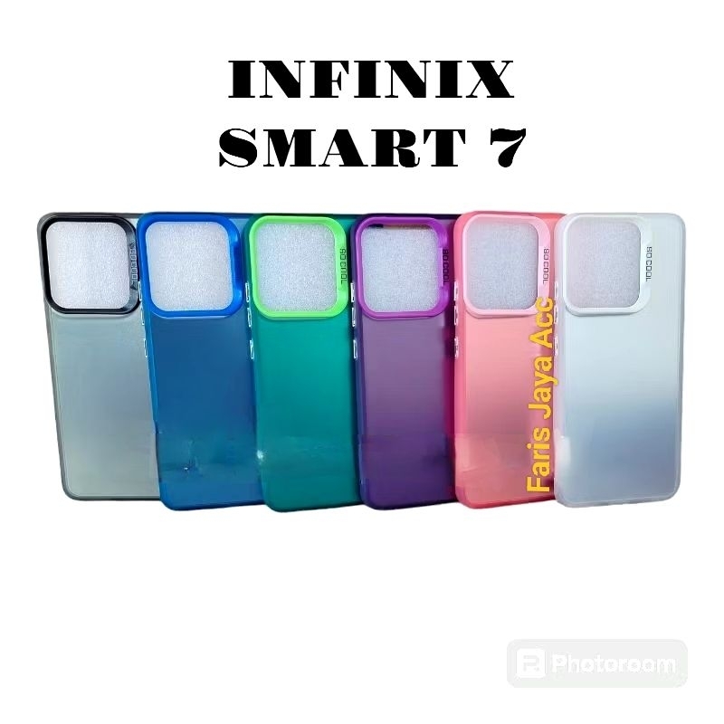 Case imd Infinix Smart 7 Case full Cover Plate hologram for