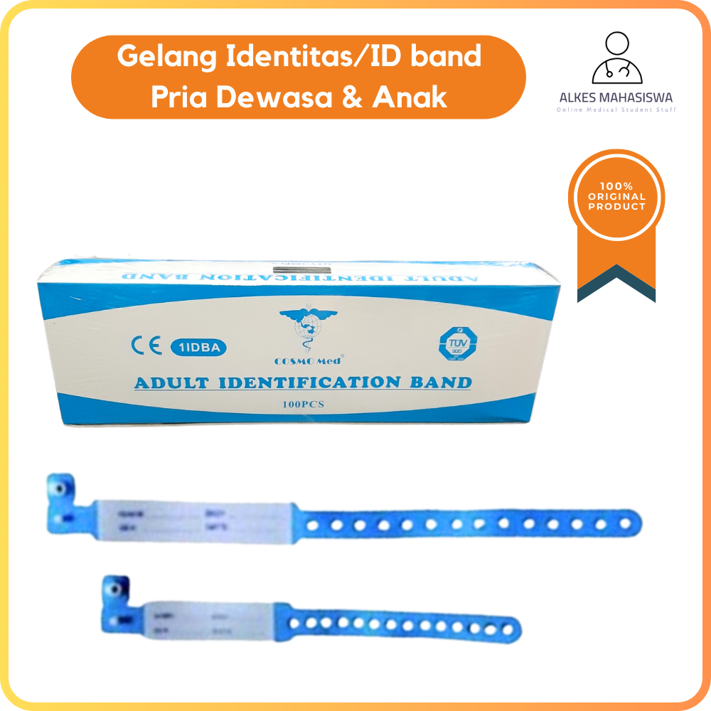 Gelang Identitas Identifikasi / ID Band Pria / Cowok Cosmomed