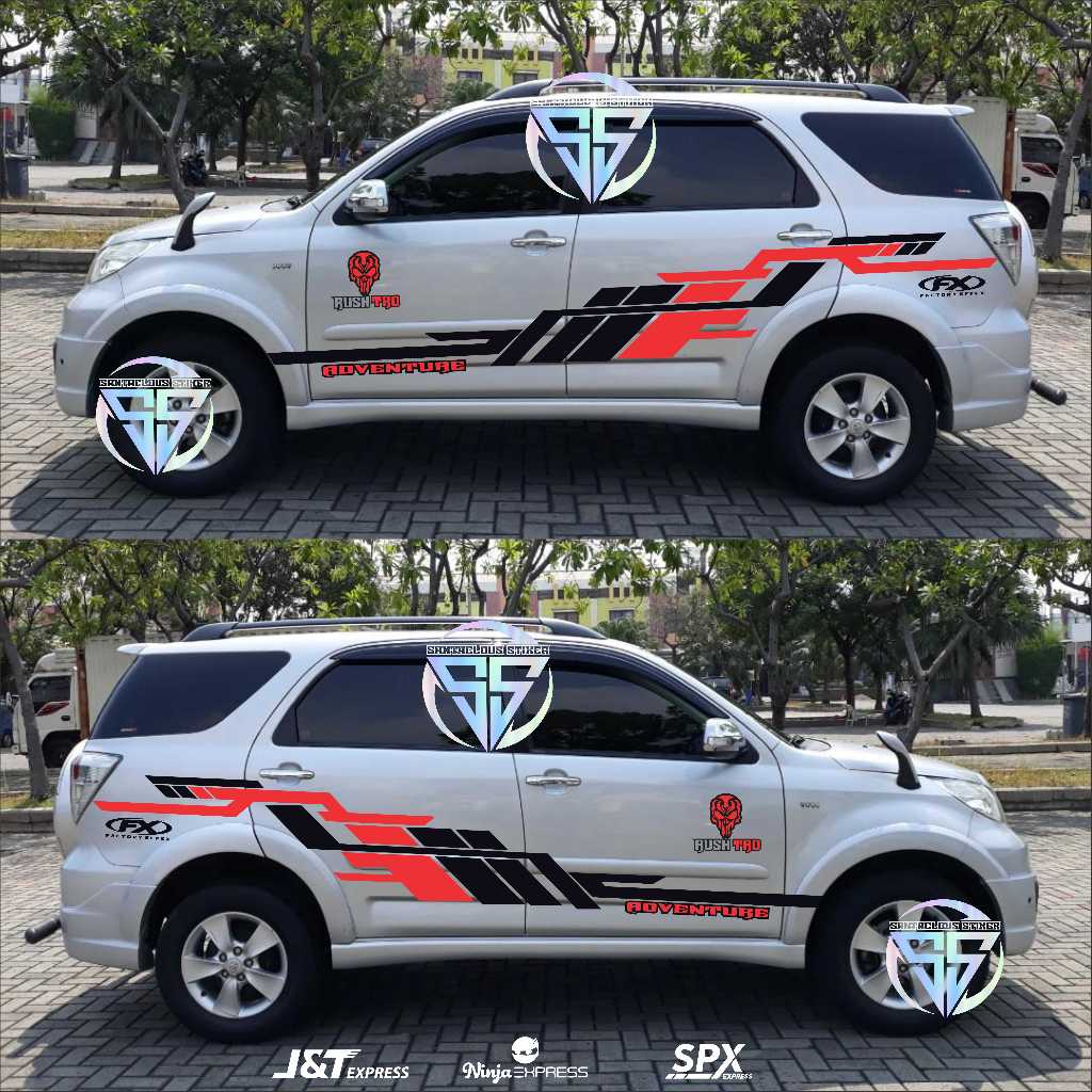 STICKER MOBIL VARIASI STICKER RUSH DECAL BODY MOBIL VARIASI CUTTING STICKER MOBIL RUSH