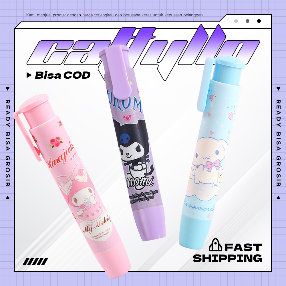 

2 pcs Penghapus Pensil Mekanik Karakter Sanri Mechanical Eraser Lucu Penghapus Cetek SANRIO Special Edition Harga Murah Alat Tulis Sekolah Favori Anak