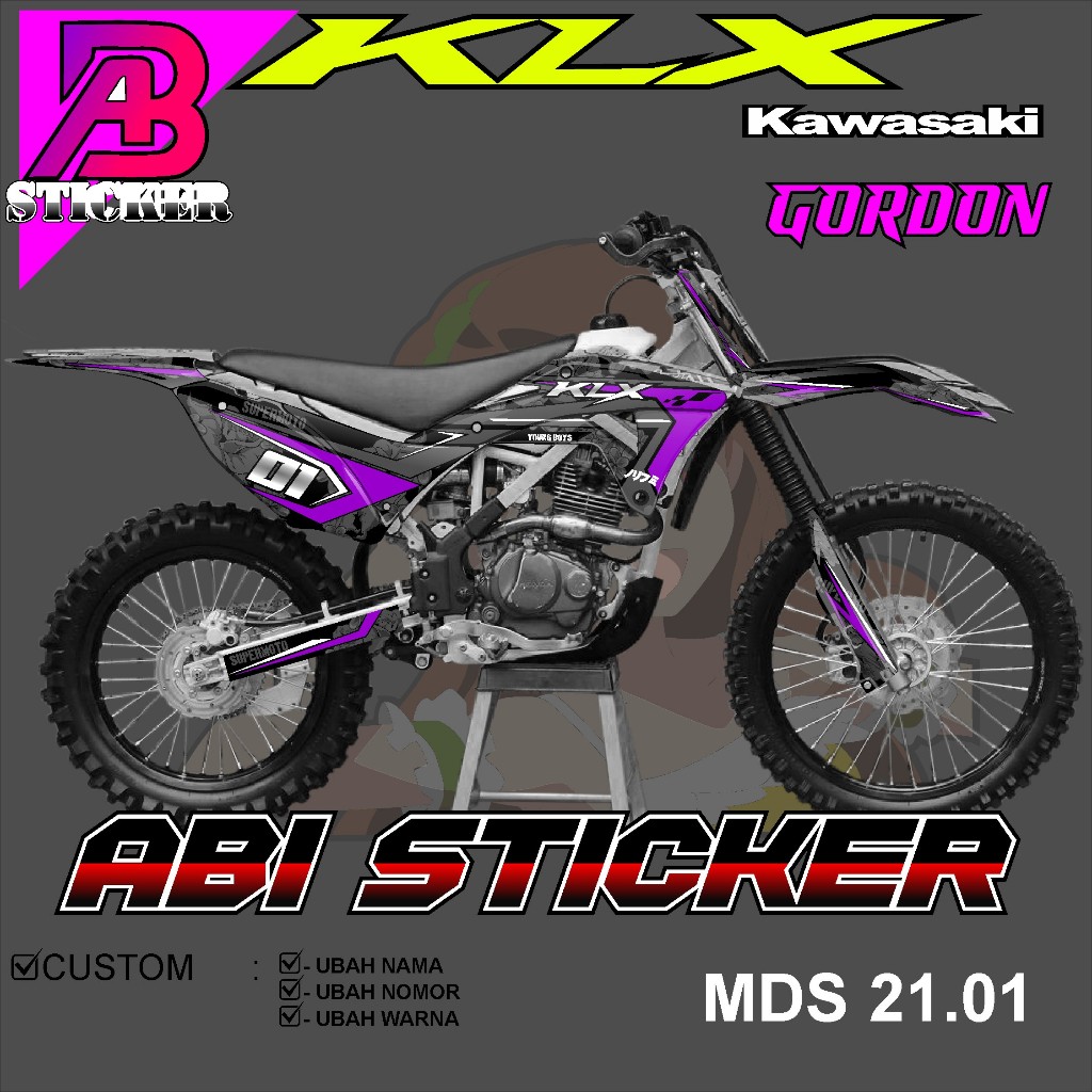 COD TERBARU Decal Sticker KLX GORDON FULL BODY New Motif kawasaki gordon