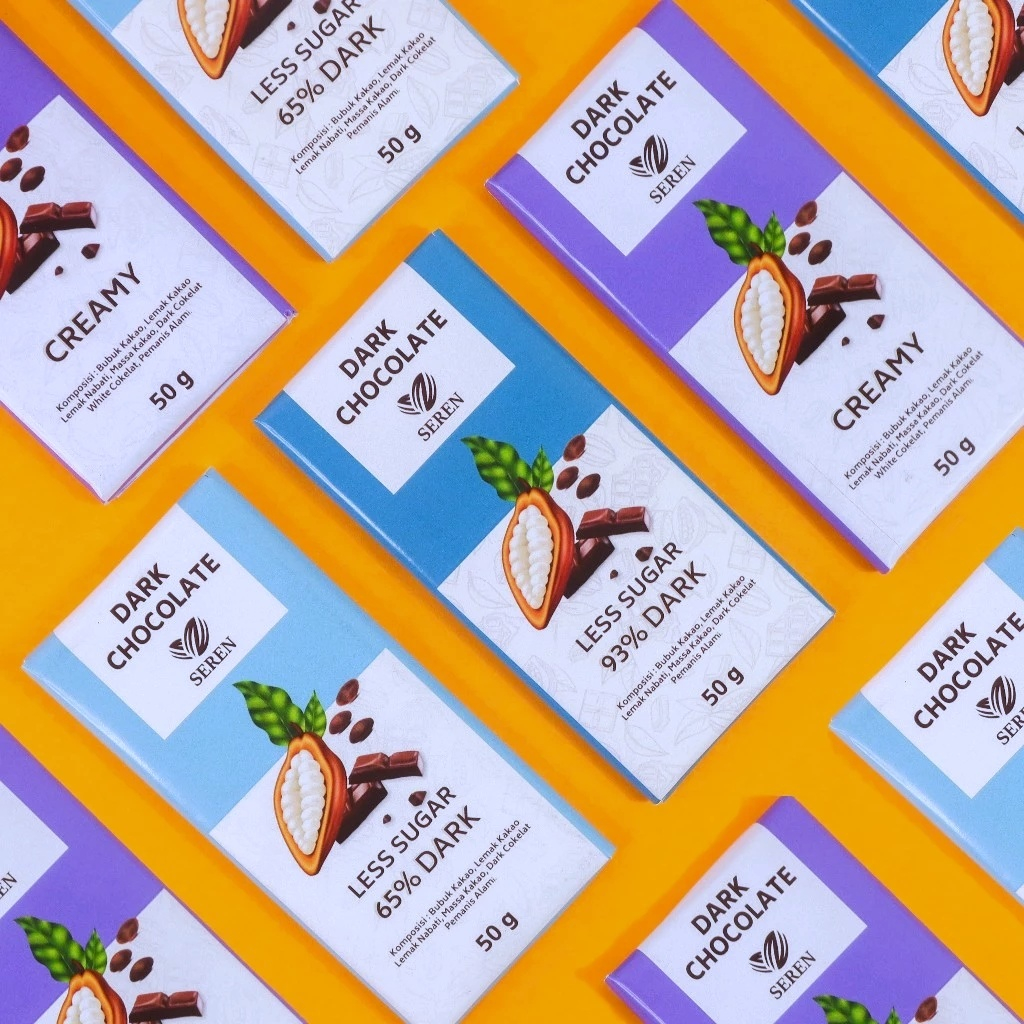 

Dark Coklat Bar Rendah Gula (+ pemanis alami) - Cokelat Hitam Manis Tanpa Susu