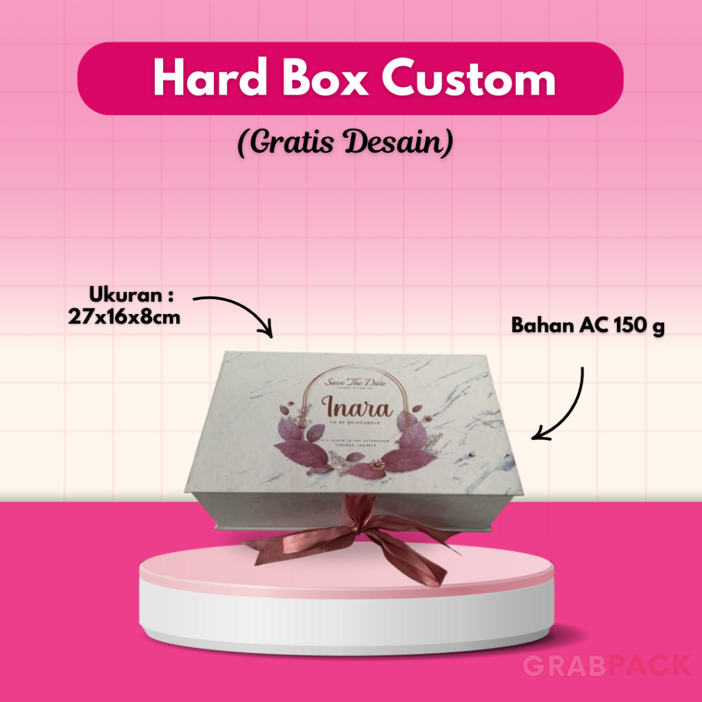 

Cetak Hard box Mewah coustom Packaging Hempers Lebaran Hardbox bridesmaid Box wedding custom jakarta