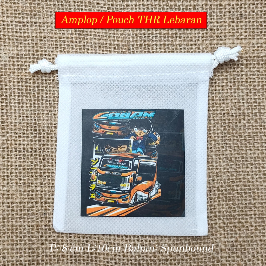 

Amplop Lebaran Unik dan Lucu Telolet Basuri Series - Pouch Serut Murah Bus Conan