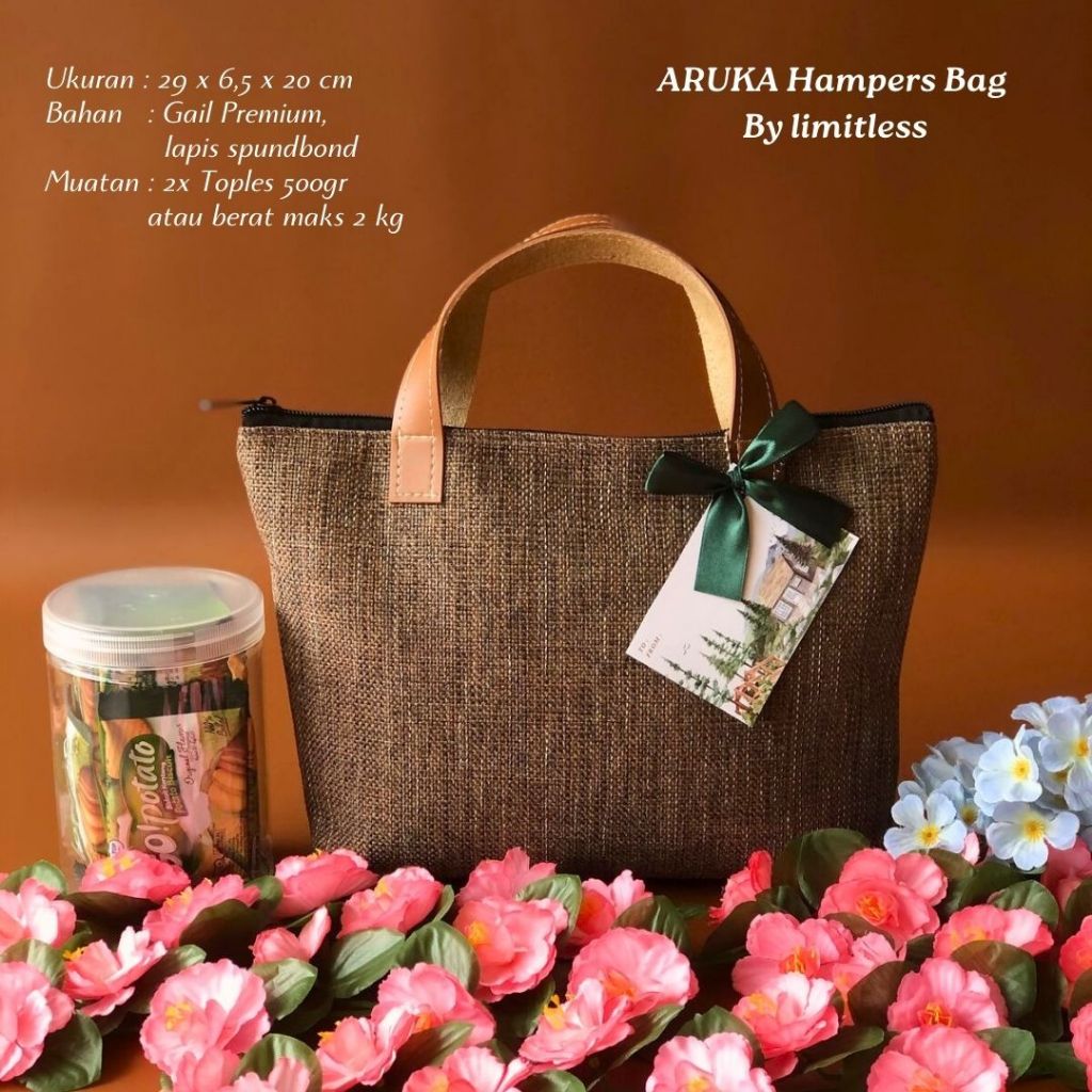 

Limitless - ARUKA HAMPERS BAG Bahan Gail/ Tas Bingkisan Toples Kado Lebaran Idul Fitri / Tas Ulang Tahun / Handbag Natal Imlek Premium Kekinian / Tas Mukena / Tas Tarawih Syukuran