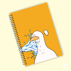 

Notebook Softcover A5 Buku Catatan Garis/Polos bebek lucu