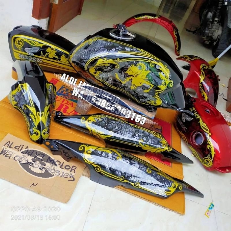 Tangki mp primus body Megapro Primus tutup ninja full batik Airbrush