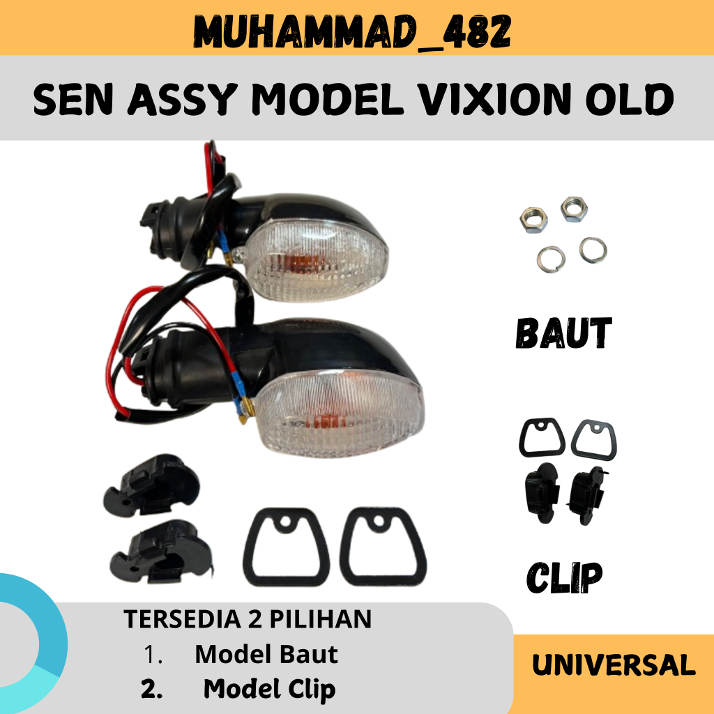 LAMPU SEIN ASSY MODEL VIXION OLD CLIP WILWOOD UNIVERSAL - SEN VIXION OLD WILWOOD MODEL CLIP
