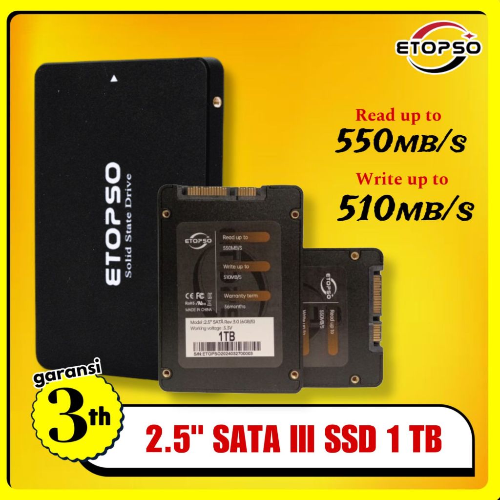 ETOPSO SSD SATA 1TB RUSAK GANTI BARU