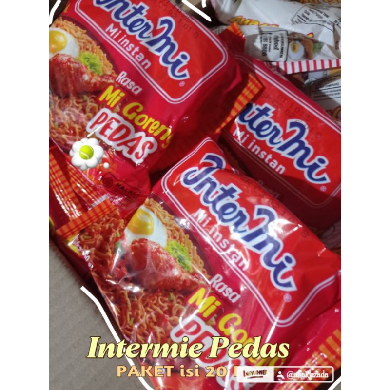 

MIE INSTAN INTERMIE ISI 20 PSC / MIE GORENG PEDAS INTERMIE