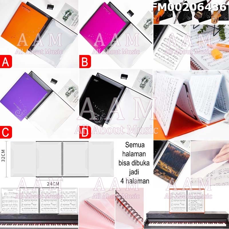 

Expanded Music Score Folder 40pages / buku untuk menyimpan partitur musik 10 ply FM002