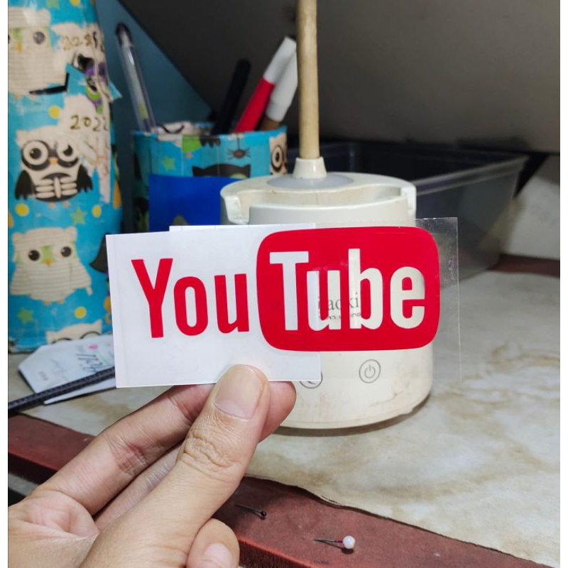 

stiker you tube 1 sticker cutting murah berkualitas