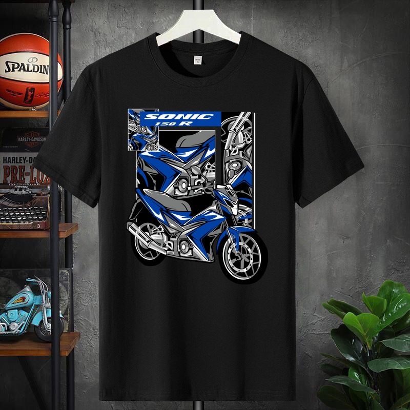 Kaos distro motor Sonic /  baju racing Sonic cotton combed 24s