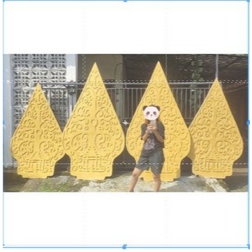 Gunungan Wayang Dekorasi T 300 cm Jumbo Ukiran Gunungan Wayang Backdrop Lamaran