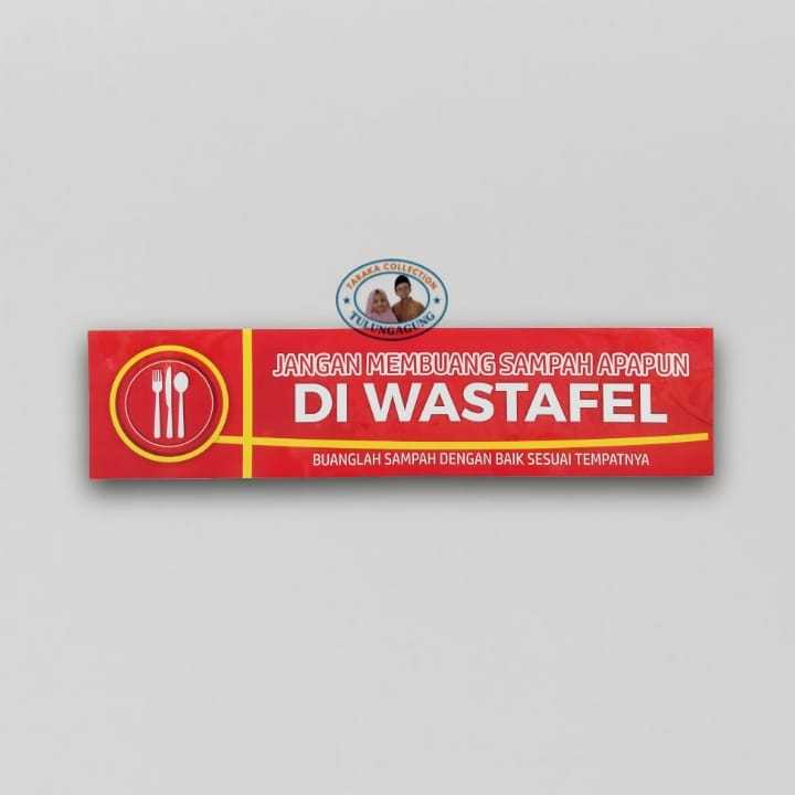 Stiker Jangan Membuang Sampah di Wastafel | Stiker Wastafel | Stiker Vinyl