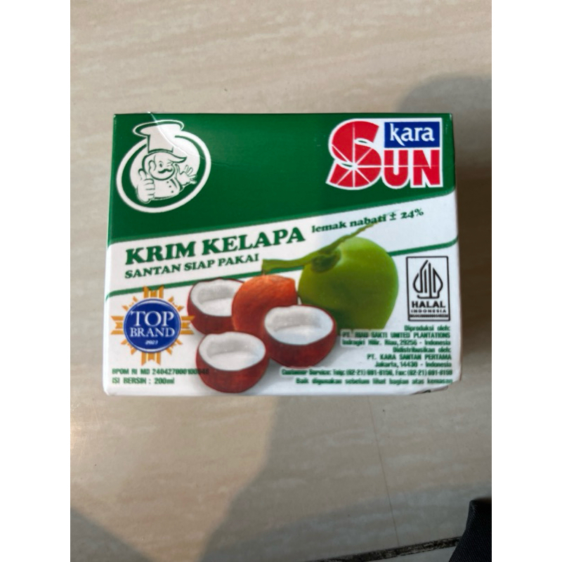 

Sun Kara Krim kelapa santan siap pakai 200ml