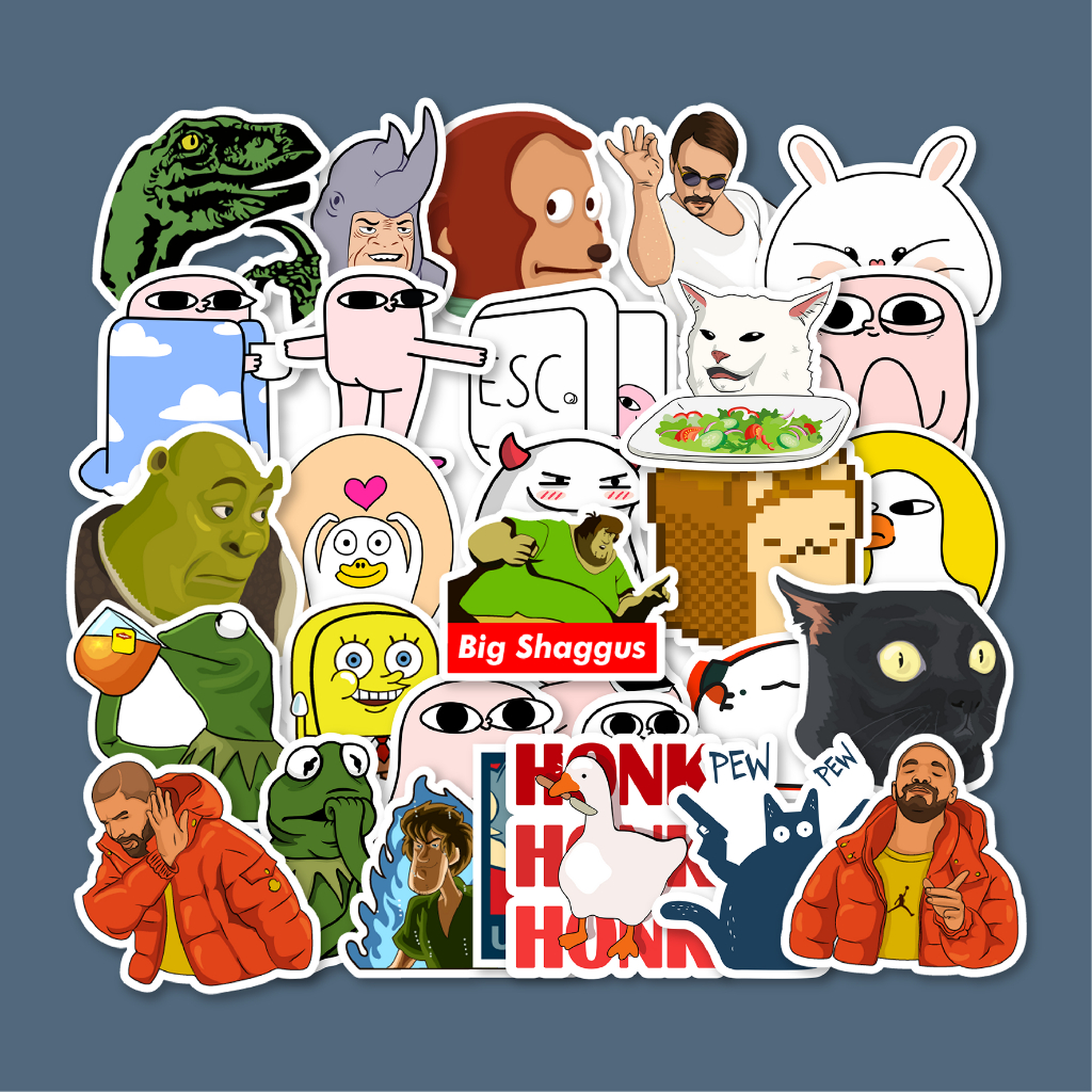 

STICKER PACK MEME RANDOM | TAHAN AIR | CUTTING | HELM LAPTOP KACA KOPER CASING HP