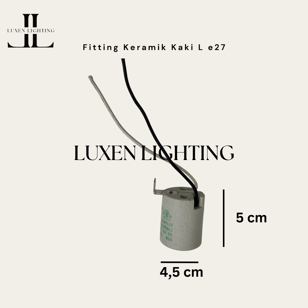 Sparepart Fitting Keramik Kaki L Lampu Hias e27