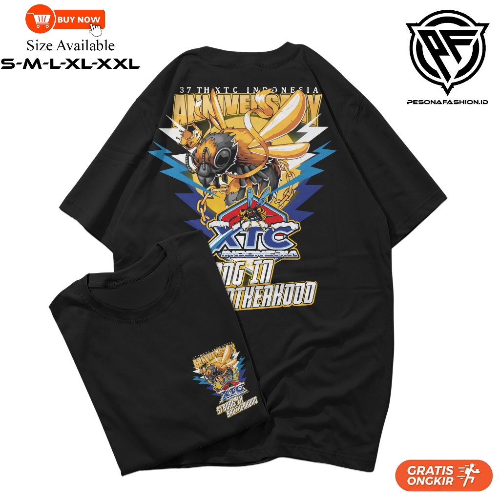 KAOS ANNIVERSARY XTC 37 TH BAJU XTC INDONESIA COTTON 30S