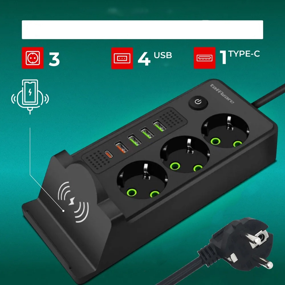 PowerPort 2500W Power Strip Power Socket Charger Stop Kontak Usb Charger / Stop Kontak Multiguna
