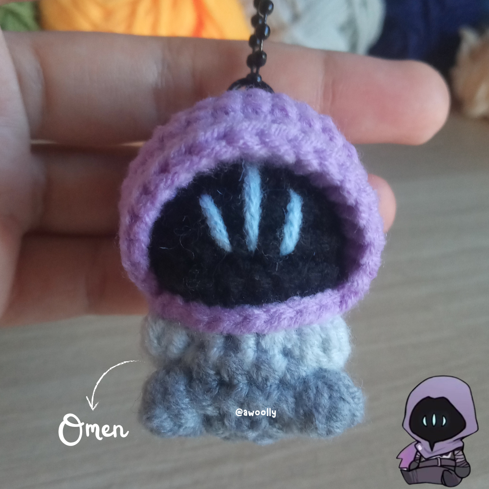 Gantungan Kunci Omen Valorant rajut