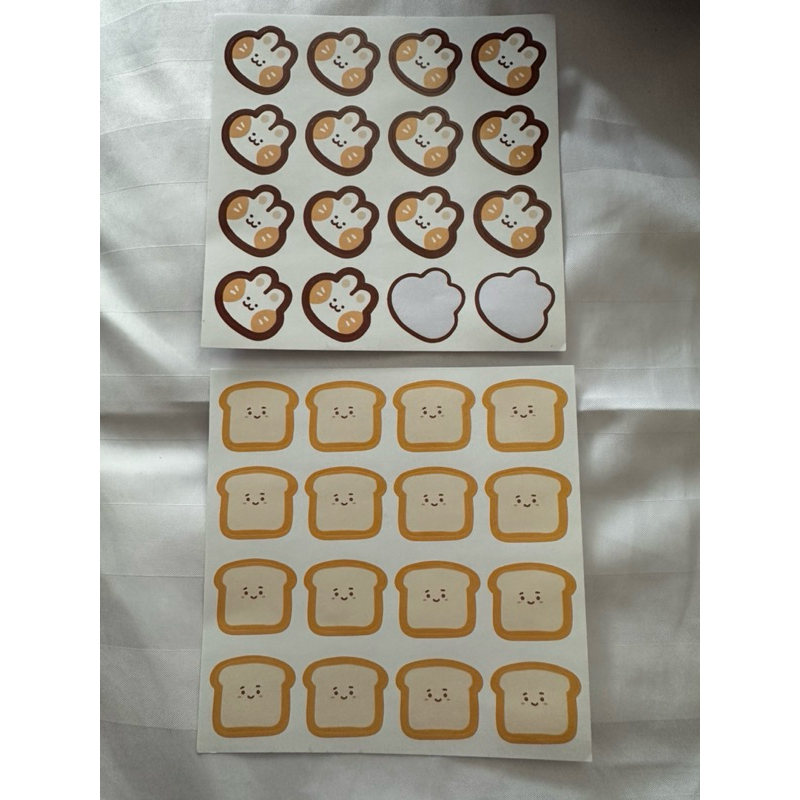 

STIKER BUNNY & BREAD / Cute Cartoon Sticker Pack