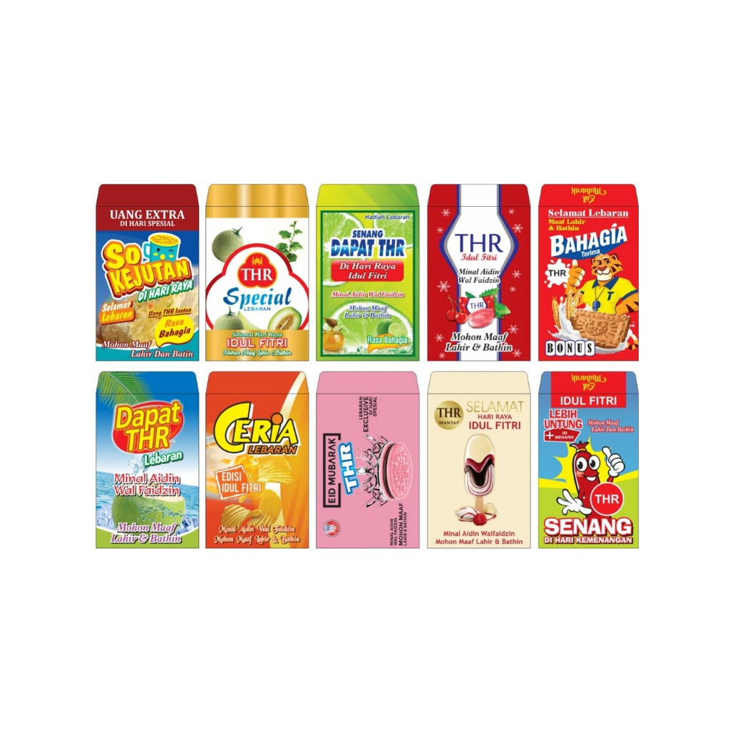 

Amplop Lebaran Ukuran Medium Tema Snack Isi (100 pcs)