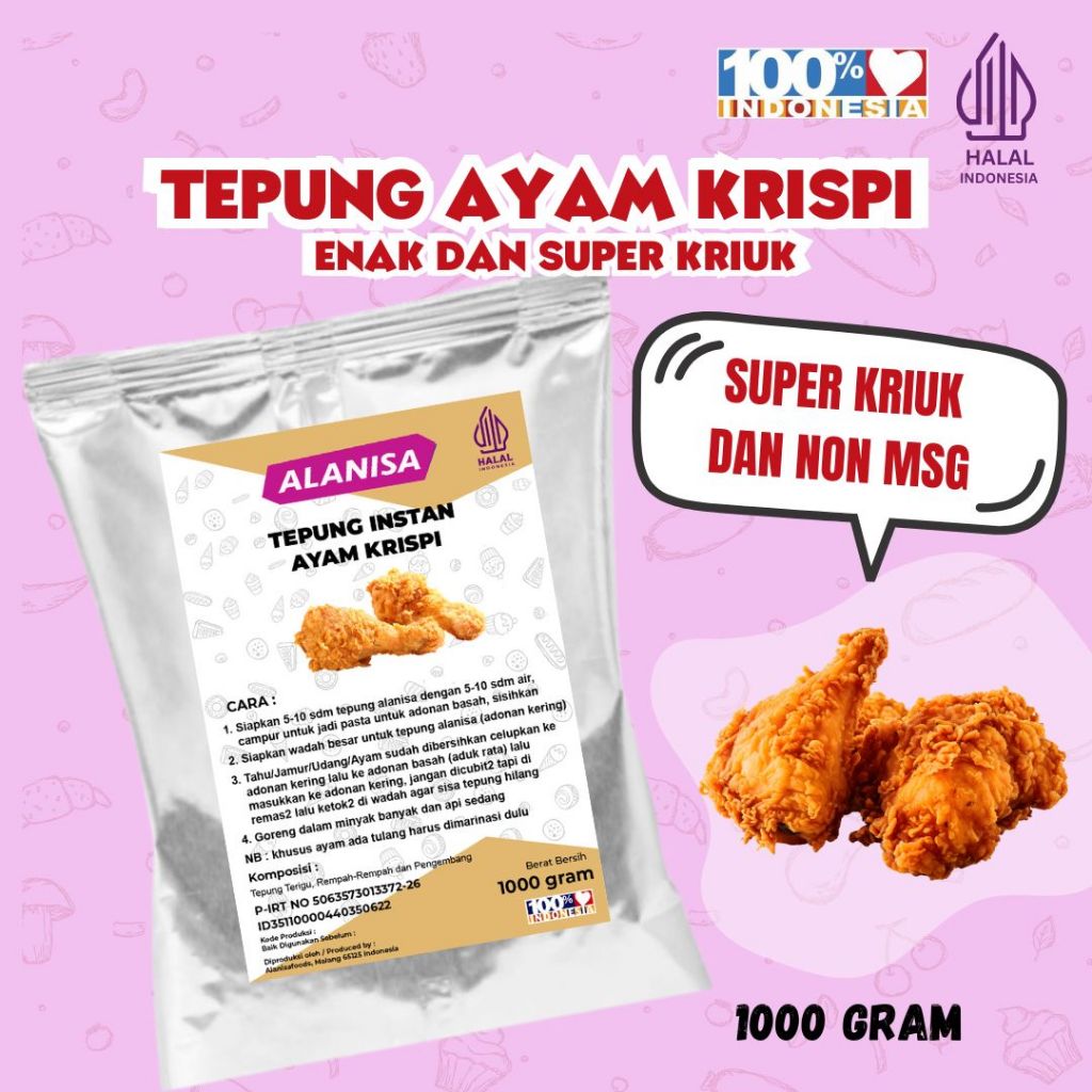 

TEPUNG AYAM KRISPI 1KG PRAKTIS