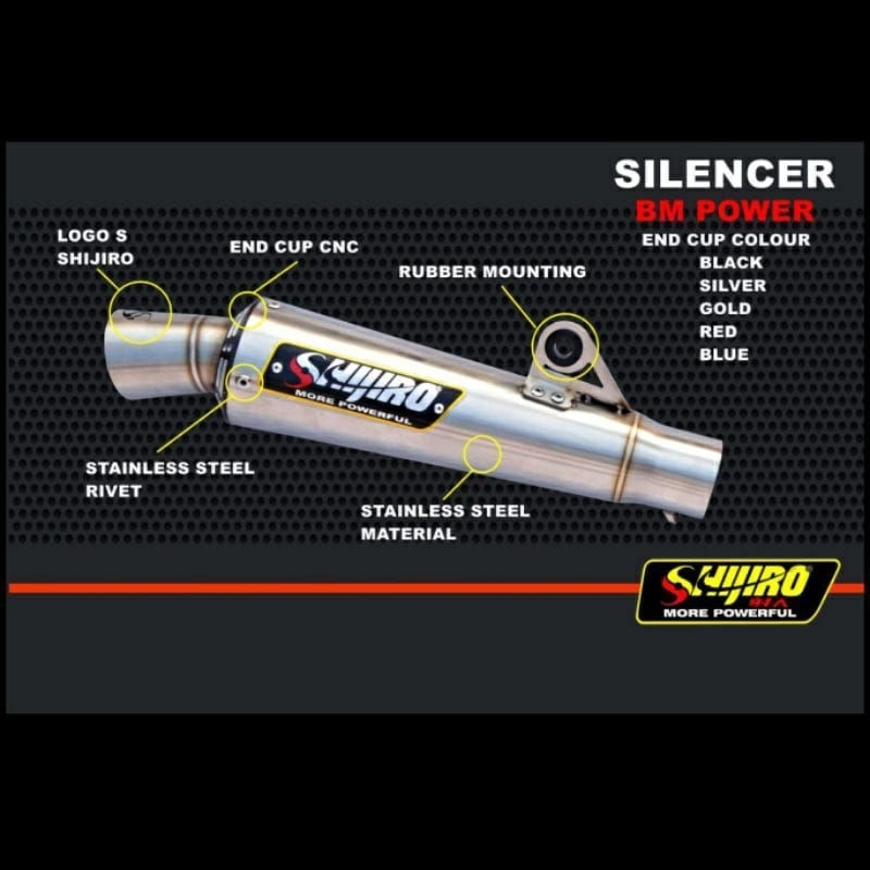 Silencer Only Shijiro Racing Type BM Power