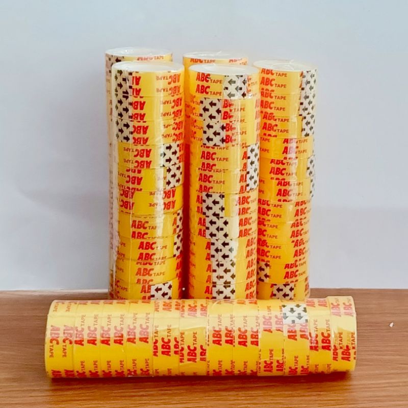 

1 roll/12 pcs Isolasi Tape Bening Ukuran Kecil