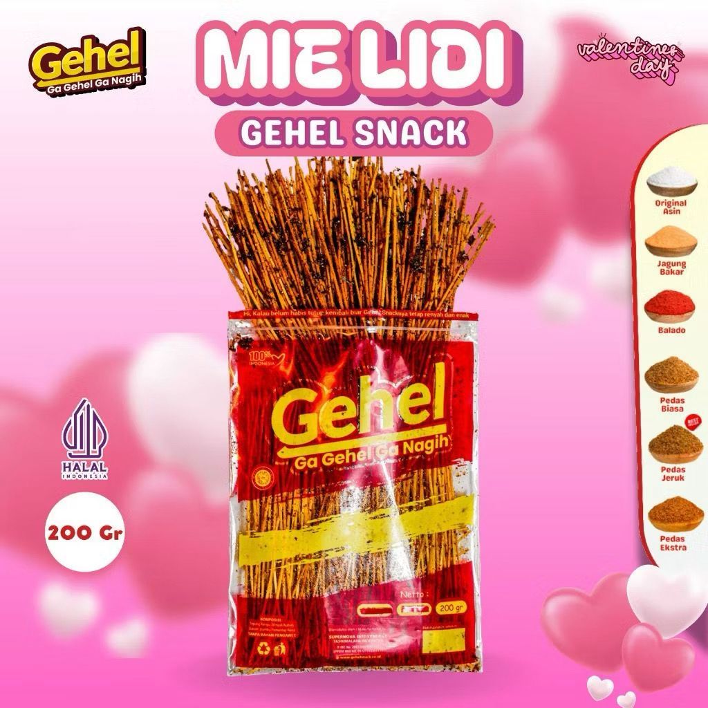 

Gehel Mie Lidi 200 gr - Mi lidi - Snack - Makanan ringan