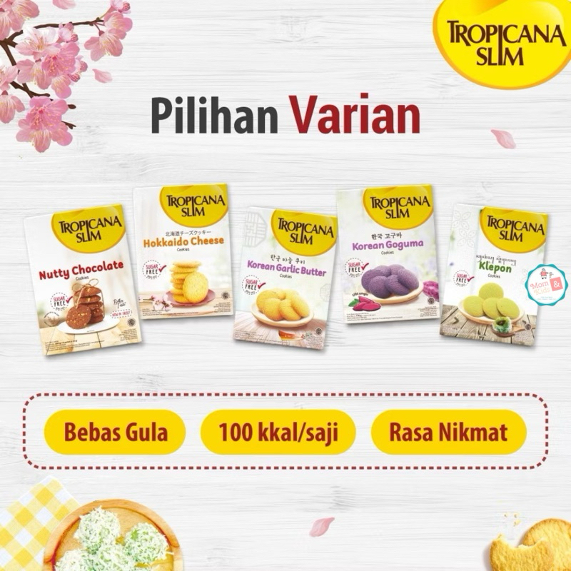 

Tropicana Slim Cookies Bebas Gula 100 GR | Biskuit Snack Cemilan Sehat Tanpa Gula Rendah Kalori