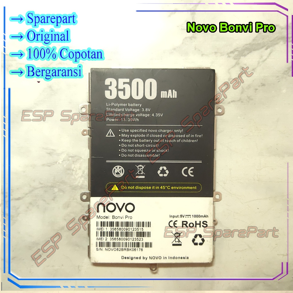 Plat Besi Novo Bonvi Pro Penjepit Tutup Baterai Copotan