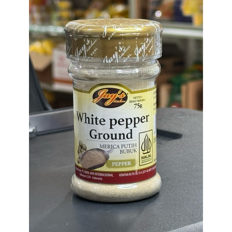 

Jay’s Kitchen White pepper ground / merica putih bubuk 75gr