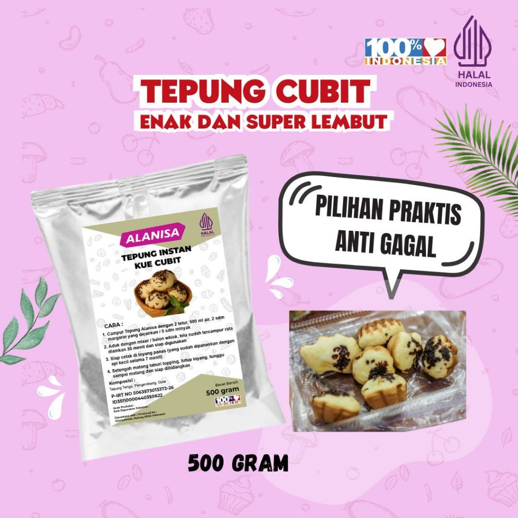 

TEPUNG KUE CUBIT 500GR PRAKTIS!!