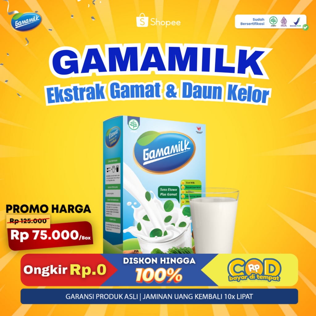 

GAMAMILK Susu Etawa Dengan Kolagen dan Daun Kelor