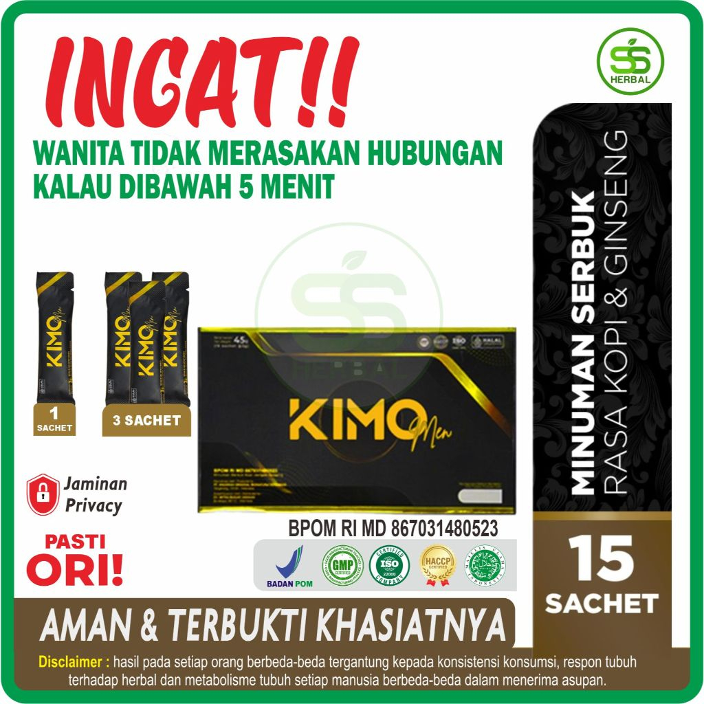 Kimo Minuman Serbuk Pria dewasa penambah stamina seks kesehatan seksual original BPOM