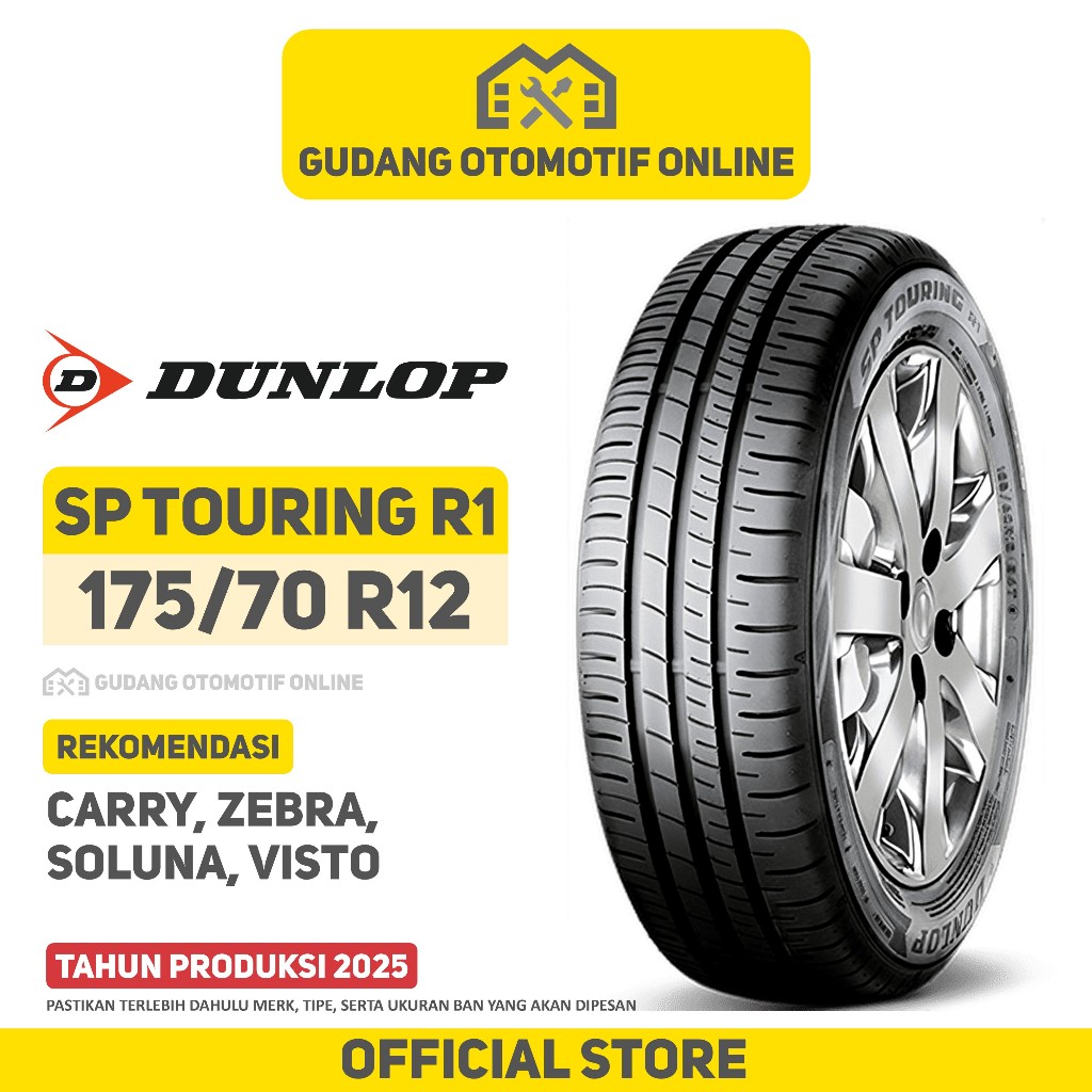 Ban Dunlop SP Touring R1 175/70 R12 Ban Mobil Carry Zebra Soluna Visto