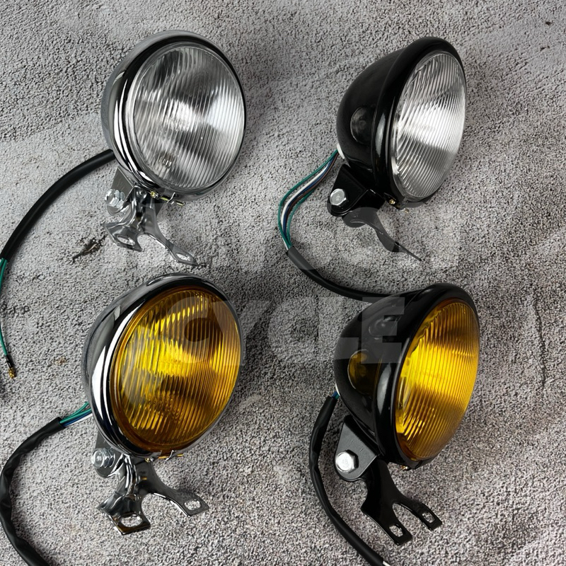 Headlamp Lampu Depan Motor Custom Exanon Japstyle Bobber Universal