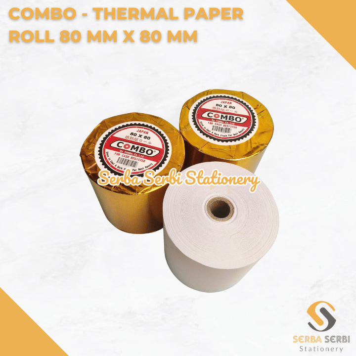 

GROSIR (1 BIJI) COMBO - THERMAL PAPER ROLL / TELSTRUK / KERTAS STRUK KASIR 80 MM X 80 MM / 80X80 MM / 80 MM X 80 MM / 80X80 MM