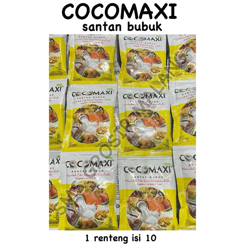 

COCOMAXI santan bubuk / SANTAN BUBUK INSTANT / 1 renteng isi 10