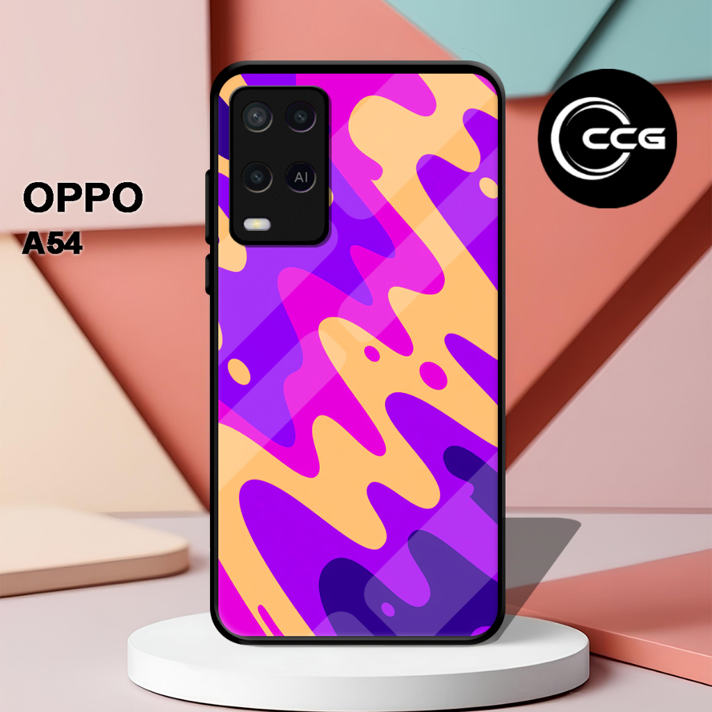 ( LV 14 ) Casing Case Sofcase Glossy Untuk hp Oppo A54 l Motif Anime l Abstrak l Cute l Lucu l Kesin