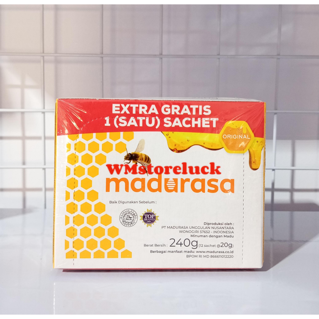 

Madurasa Madu Sachet Original 1box 12s/ madurasa 20gr madu asli alami penambah nutrisi tubuh