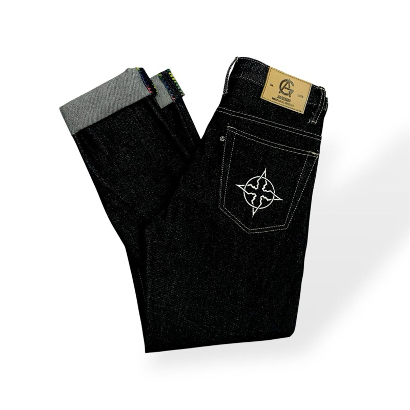Denim Selvedge 14oz Celana Denim Selvedge 14oz Pria Slimfit Hitam Indigo Celana Denim 14oz Pria Cela