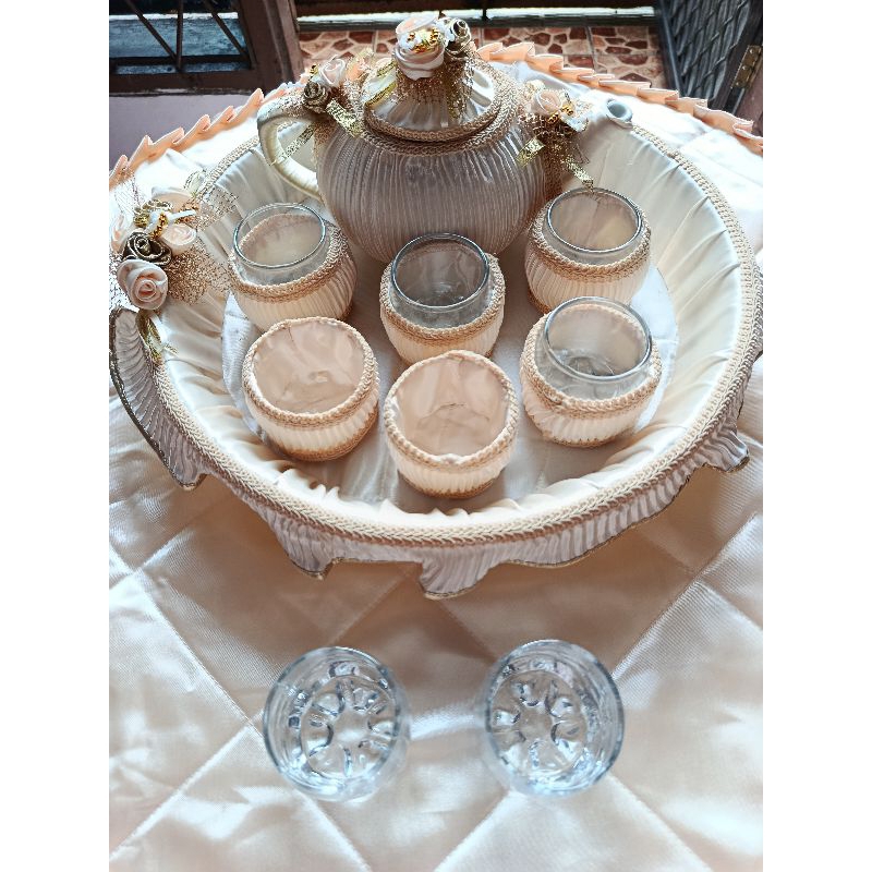Tea Set Sangjit / Chinese Wedding Tea Set / Phang teh / Tepai Sangjit 1 Set Lengkap