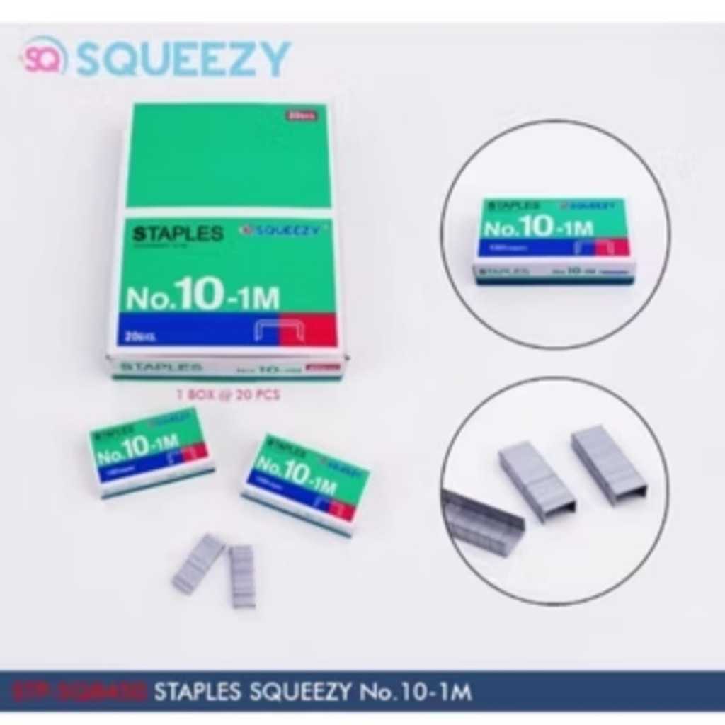 

ISI STAPLES KECIL SQUEEZY NO 10 (1 BOX) ISI 20 PCS