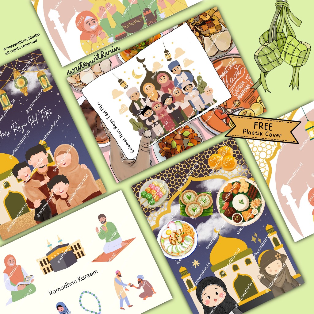 

(writeswithirin) Kartu Pos/ Postcard/ Post Card/ Penpal/ Poskad Lebaran/ Idul Fitri