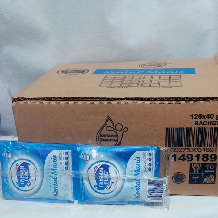 

1 Dus - Frisian Flag Susu Kental Manis Putih Coklat 20 Pak
